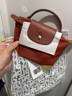 NEW Longchamp LE PLIAGE ORIGINAL POUCH WITH HANDLE Recycled Canvas